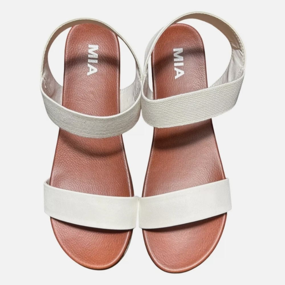 MIA Cindy White Sandals | Size 7.5 - New
